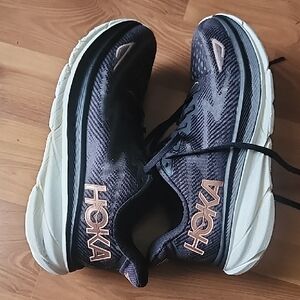 Hoka Women's Black and White Athletic Shoes